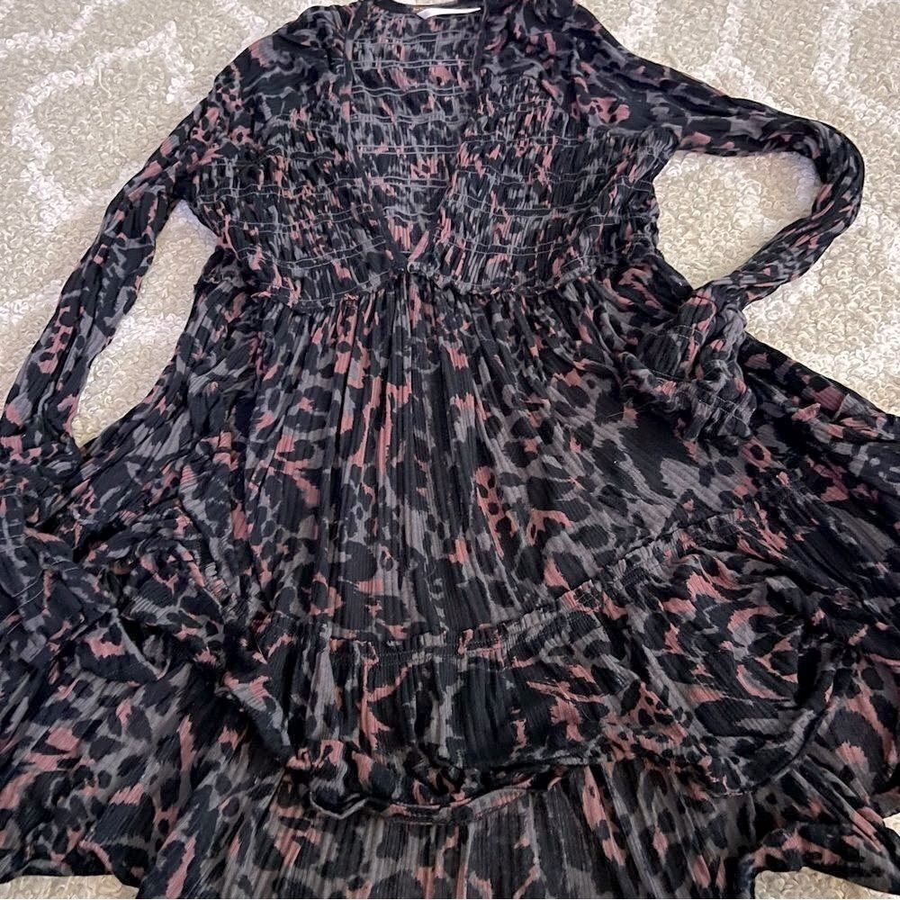 Free people Chic Leopard Print Dresss size S